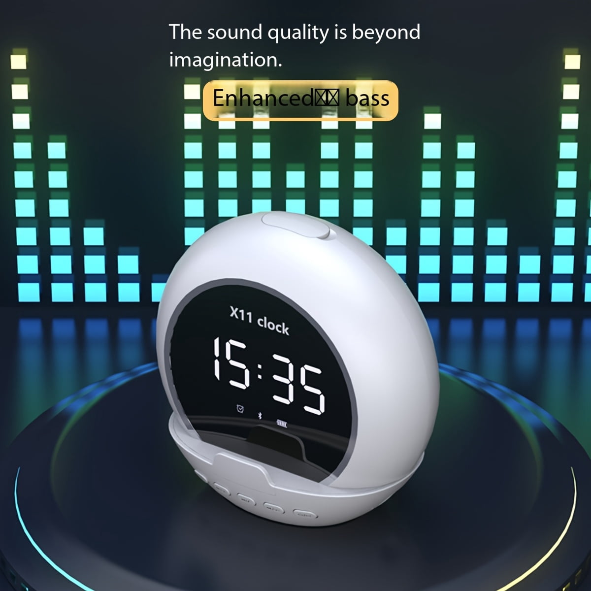 Multifunctional Smart Speaker, HD Display, Clear Sound, Long Battery Life, Compact Portable Durable, for Home Office Desktop, Christmas Gift