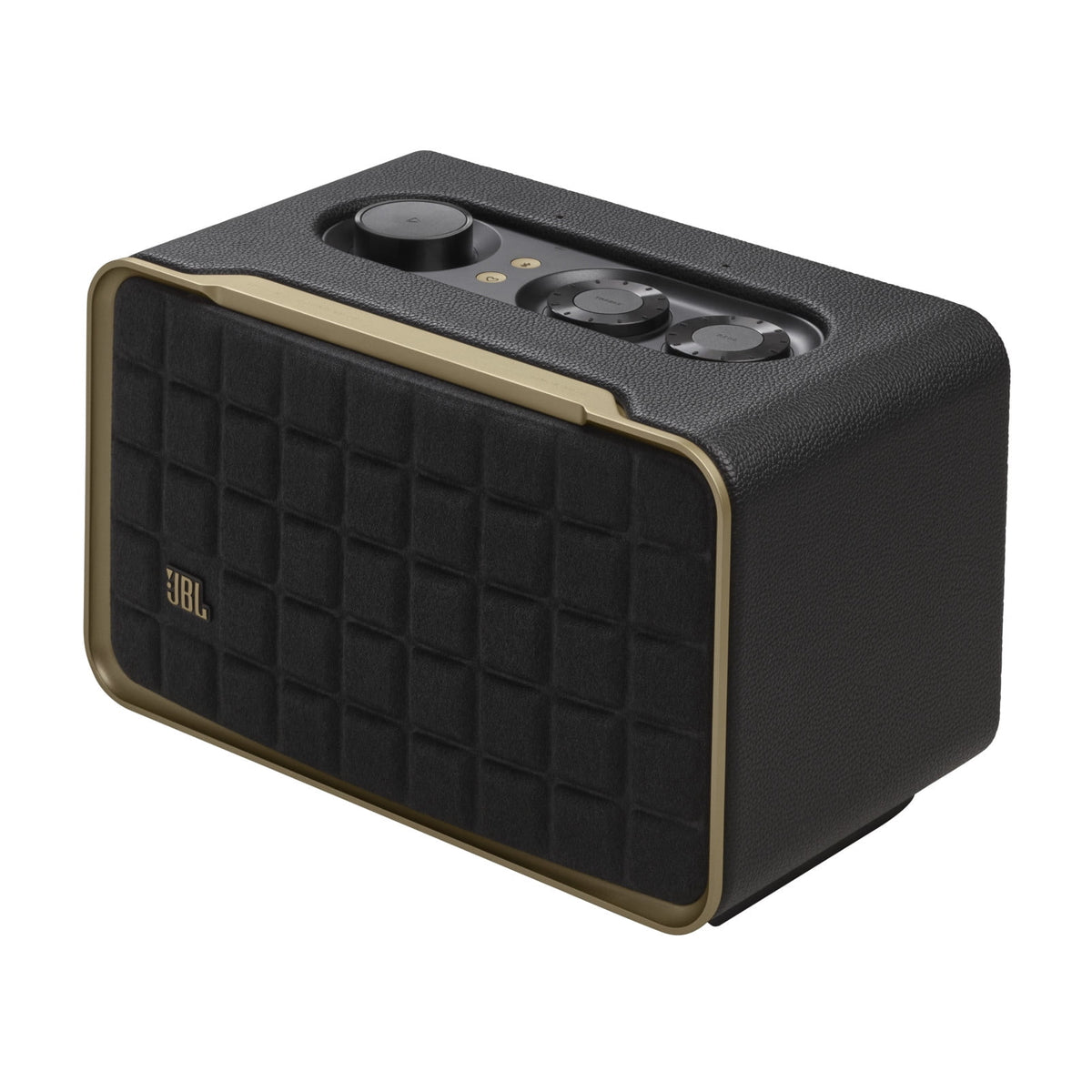 JBL Authentics 300 - Portable smart home speaker with Wi-Fi, Bluetooth and voice assistants with retro design. - Black