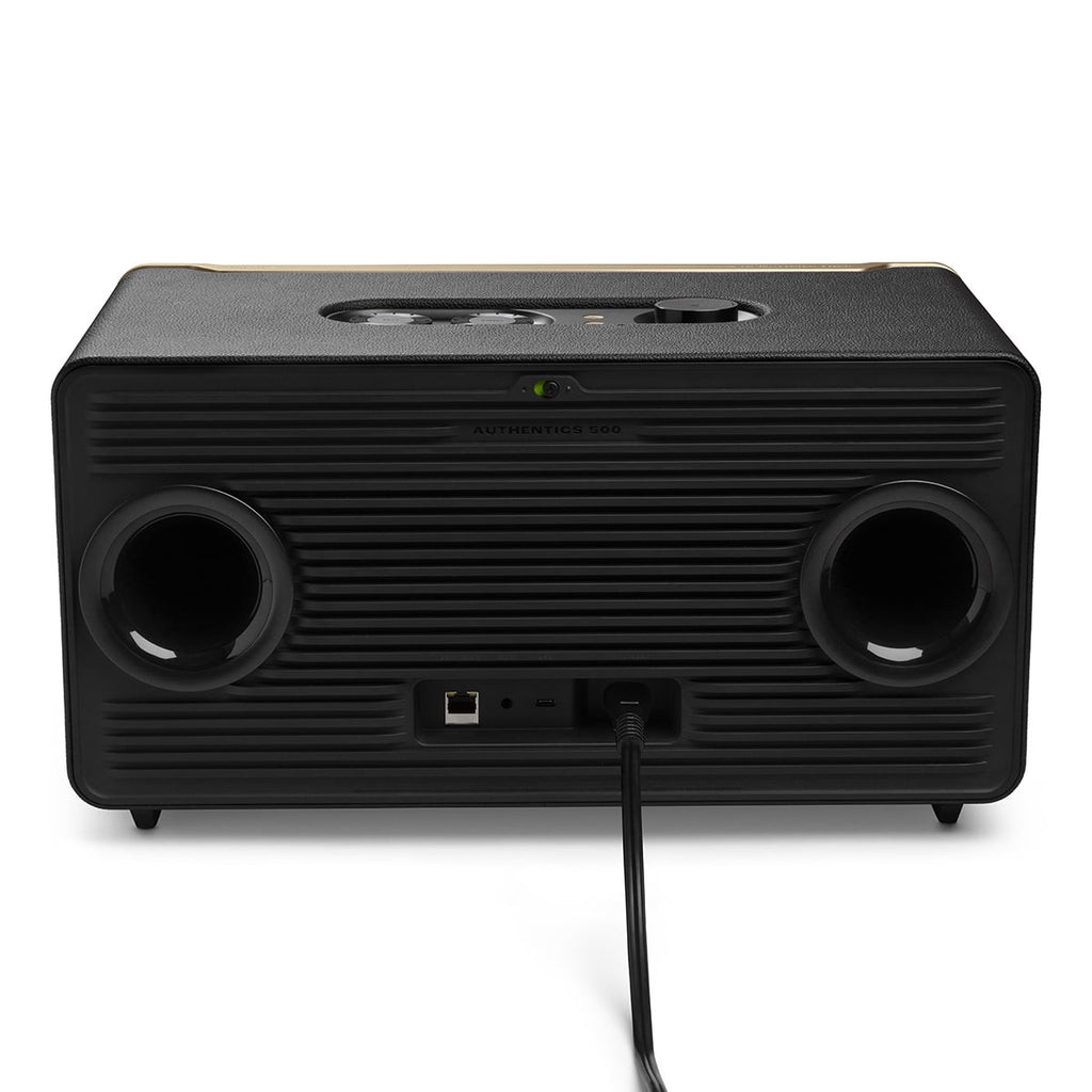 JBL Authentics 300 - Portable smart home speaker with Wi-Fi, Bluetooth and voice assistants with retro design. - Black