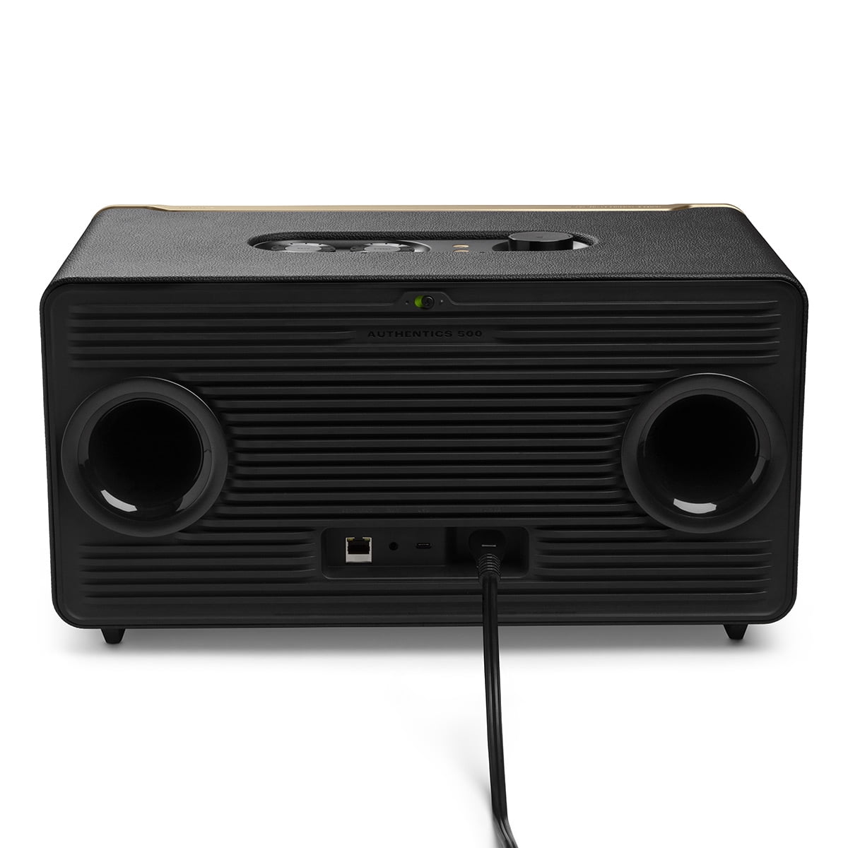 JBL Authentics 300 - Portable smart home speaker with Wi-Fi, Bluetooth and voice assistants with retro design. - Black