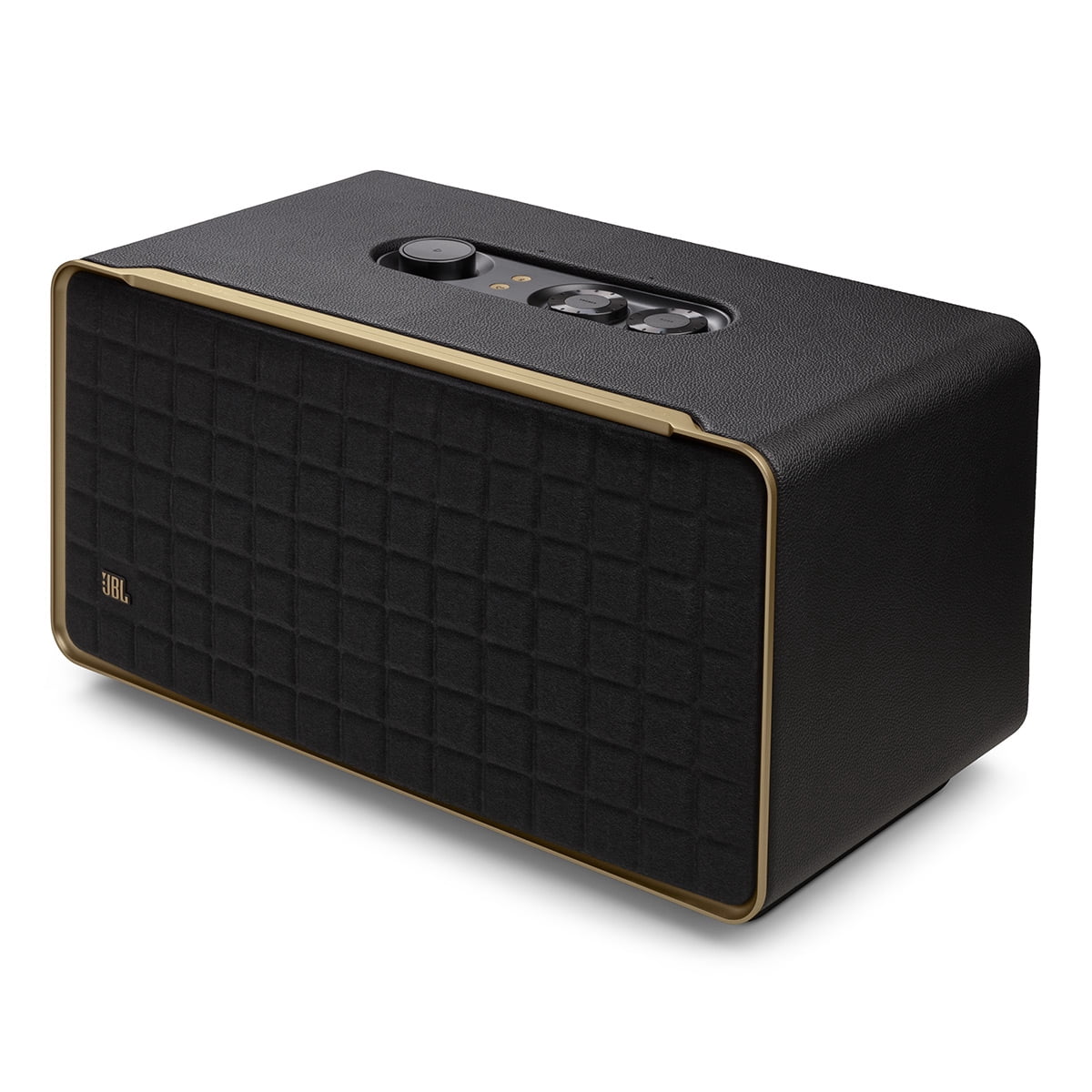 JBL Authentics 300 - Portable smart home speaker with Wi-Fi, Bluetooth and voice assistants with retro design. - Black