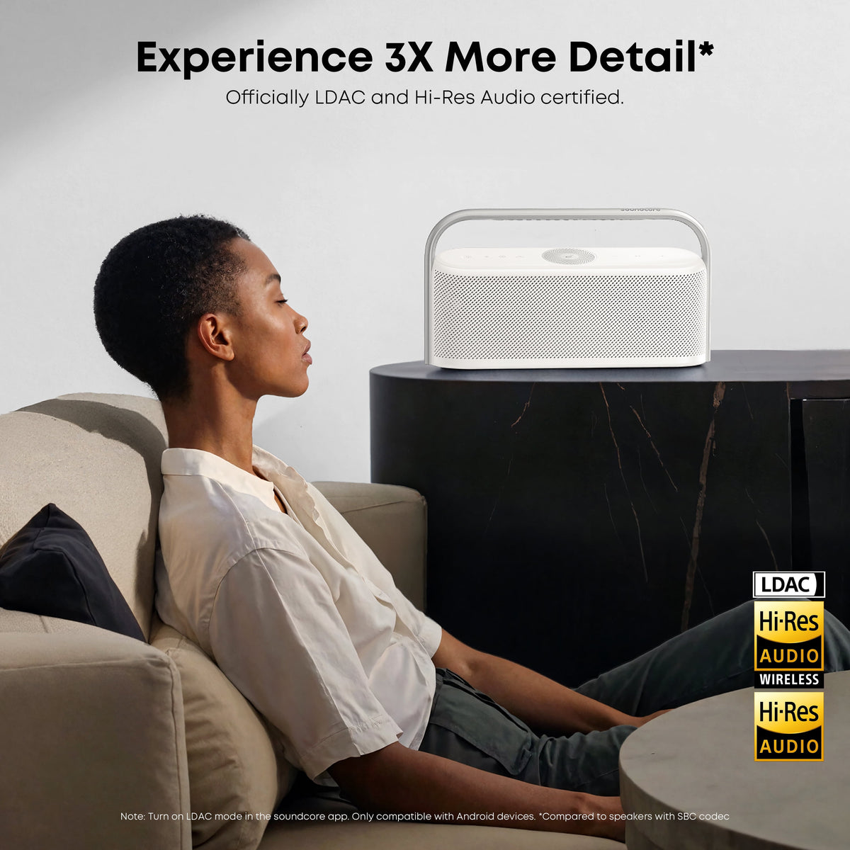 Soundcore by Anker Motion X600, Portable Bluetooth Speaker with Wireless Hi-Res Spatial Audio, 50W Sound, IPX7 Waterproof, 12H Playtime, Pro EQ, Built-In Handle, AUX-In