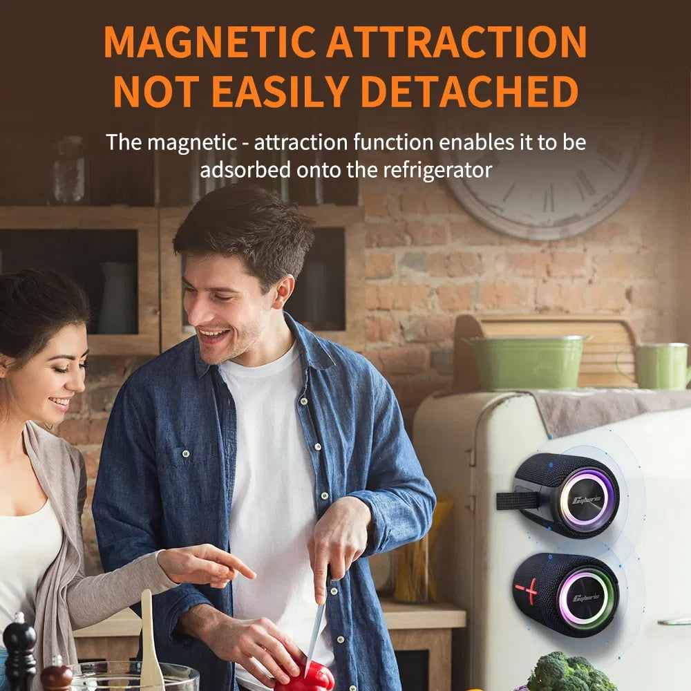 2 in 1 Magnetic Split Bluetooth Speaker, 20W Waterproof Dual Splittable Wireless Stereo with 24H Playtime, True Wireless Pairing for Home