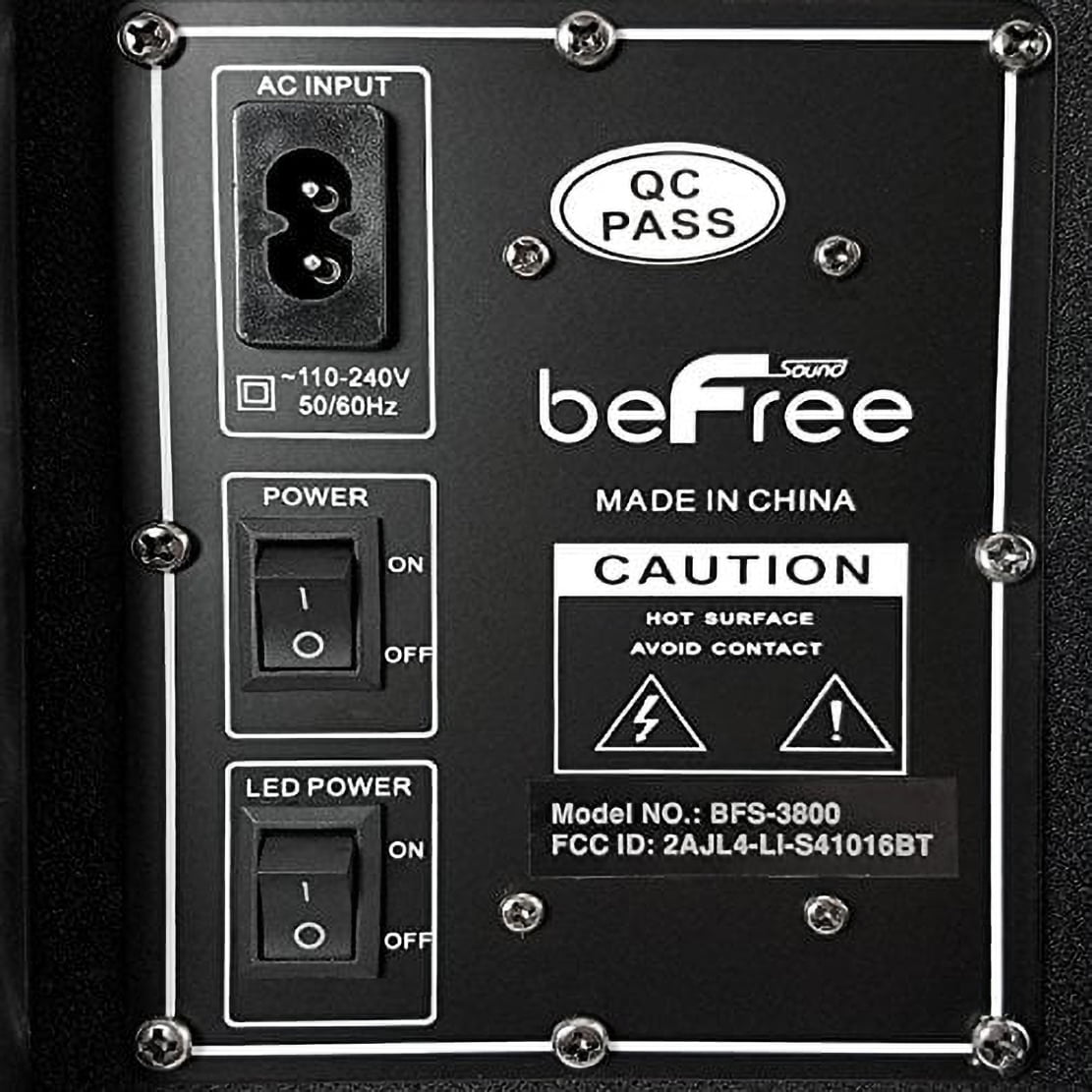 beFree Sound Projection Party Light Dome 6.5 Inch Subwoofer Bluetooth Portable Party Speaker