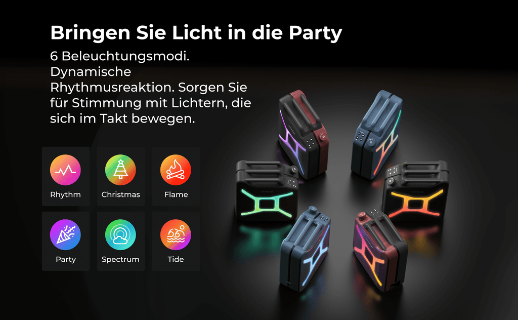 ULTIMEA Go Portable Party Speaker, 300W Wireless PartyBox with Bass Boost, RGB Light, TWS Stereo, Auracast Mode, Mic/Guitar Input, APP Control, Large Bluetooth Speaker for Party Outdoor (Black+Red)