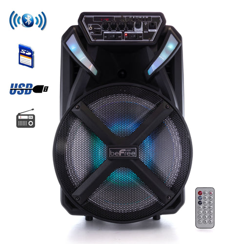 beFree Sound 12 Inch Bluetooth Portable Rechargeable Party Speaker