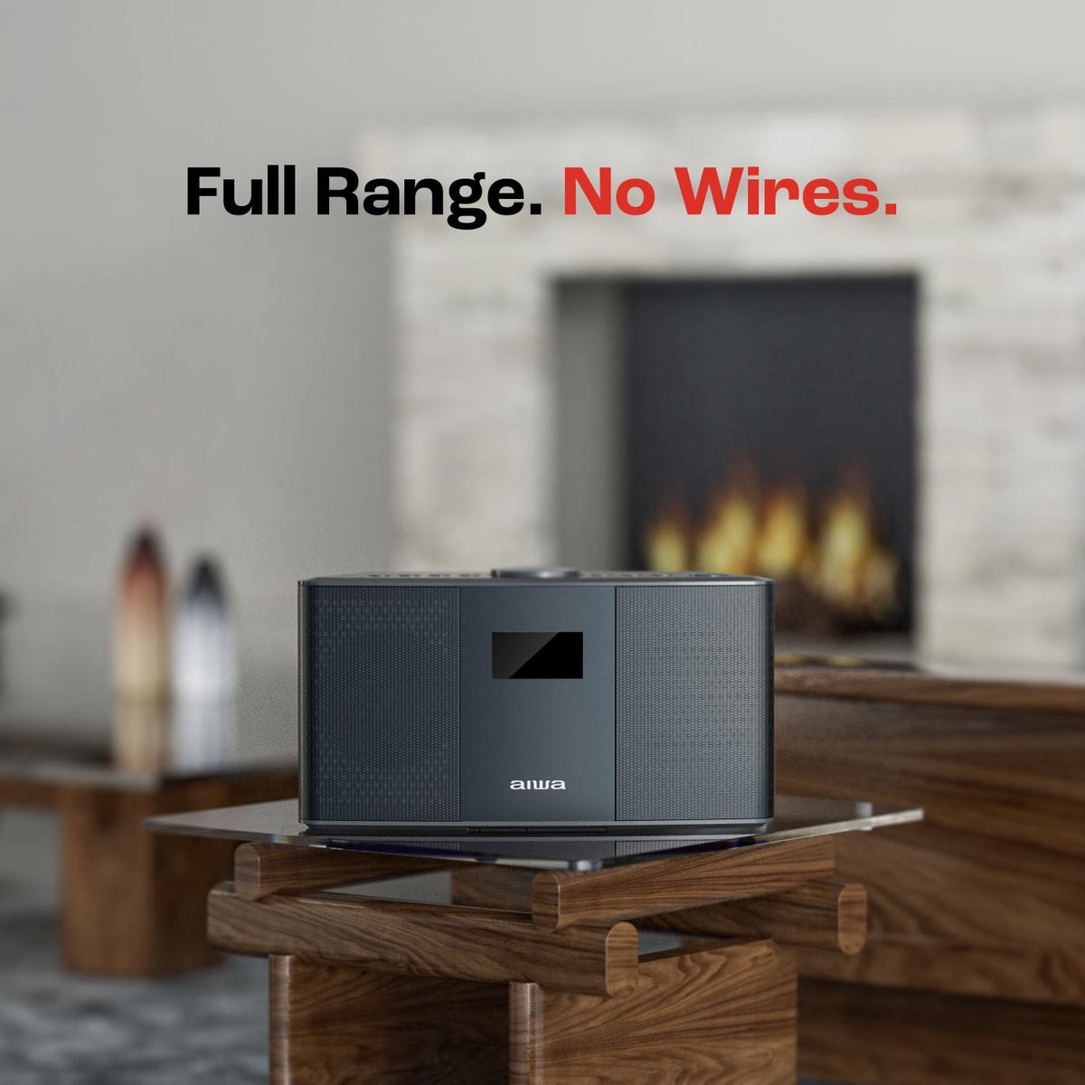 Aiwa Exos-5 Wireless Bluetooth Hi-Fi Home Speaker with FM Radio, Alarm Clock and Remote Control for Home Audio