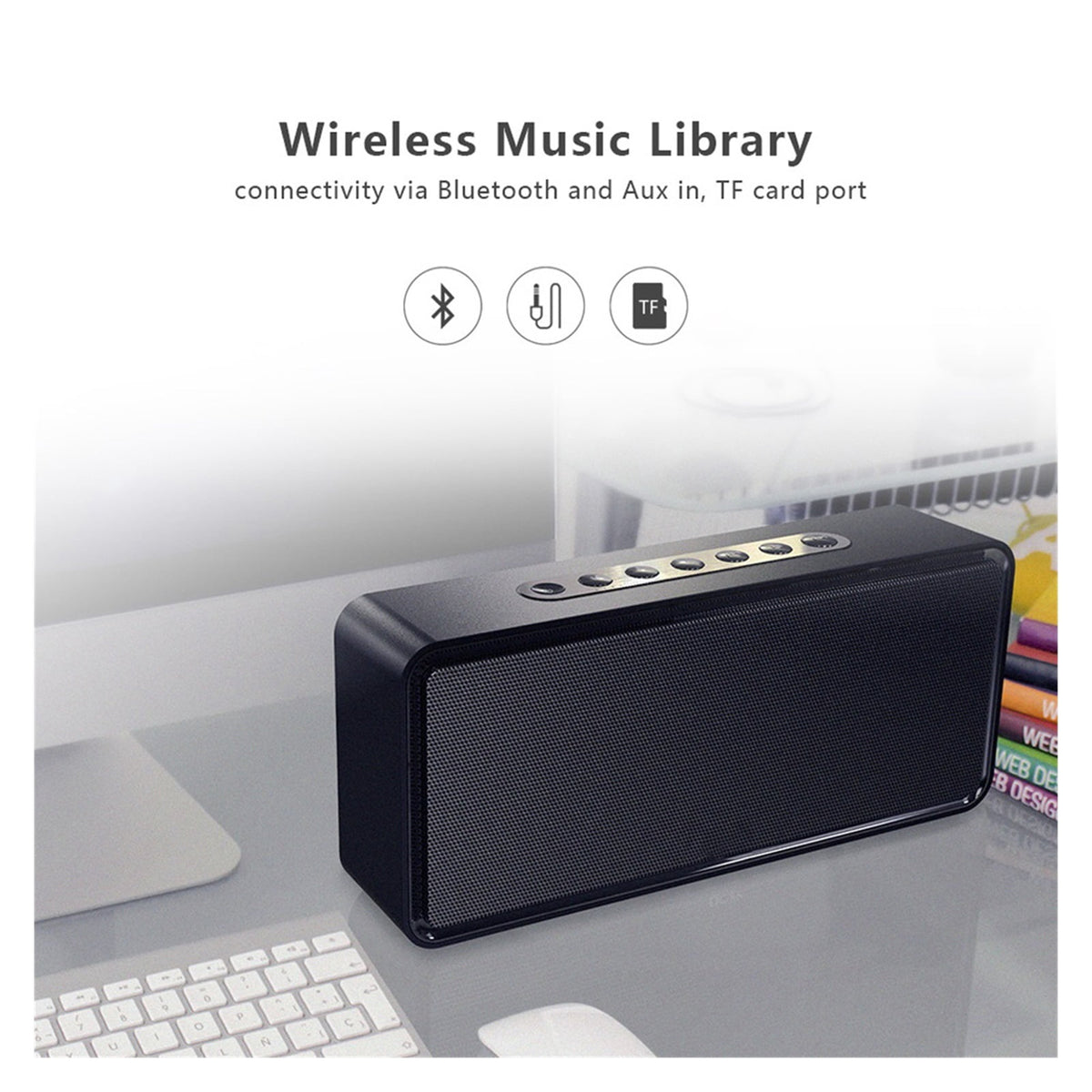 Portable Sound Box Bluetooth Speaker Wireless Dual Driver 3D Stereo Bass Subwoofer Home Loud Speaker Music Box