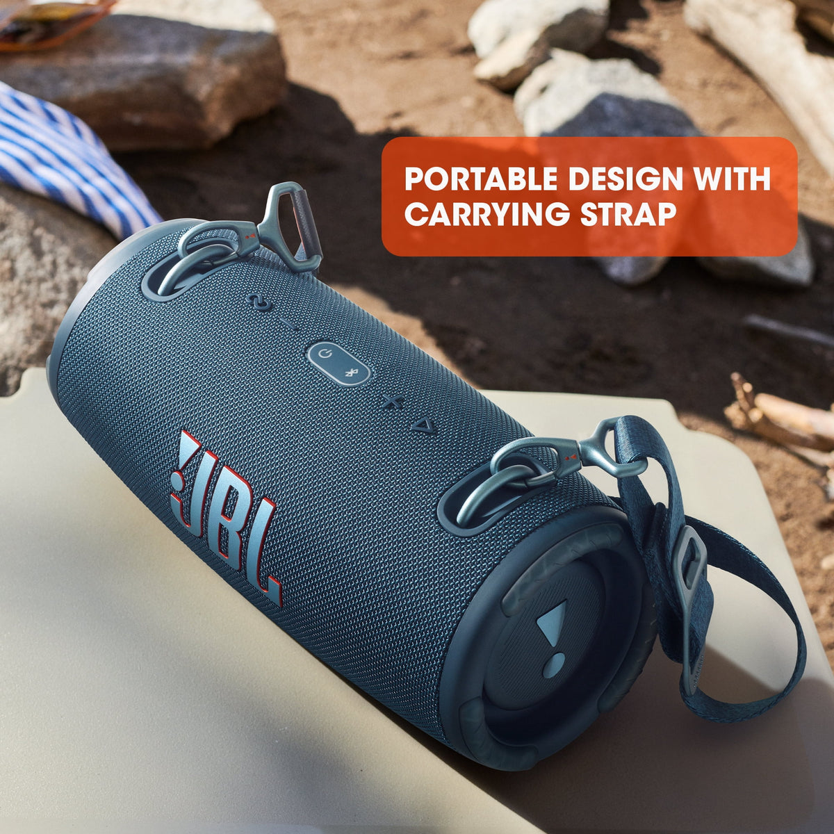 JBL Xtreme 3 Portable Bluetooth Speaker, IP67 Waterproof, 4 Speakers, Black