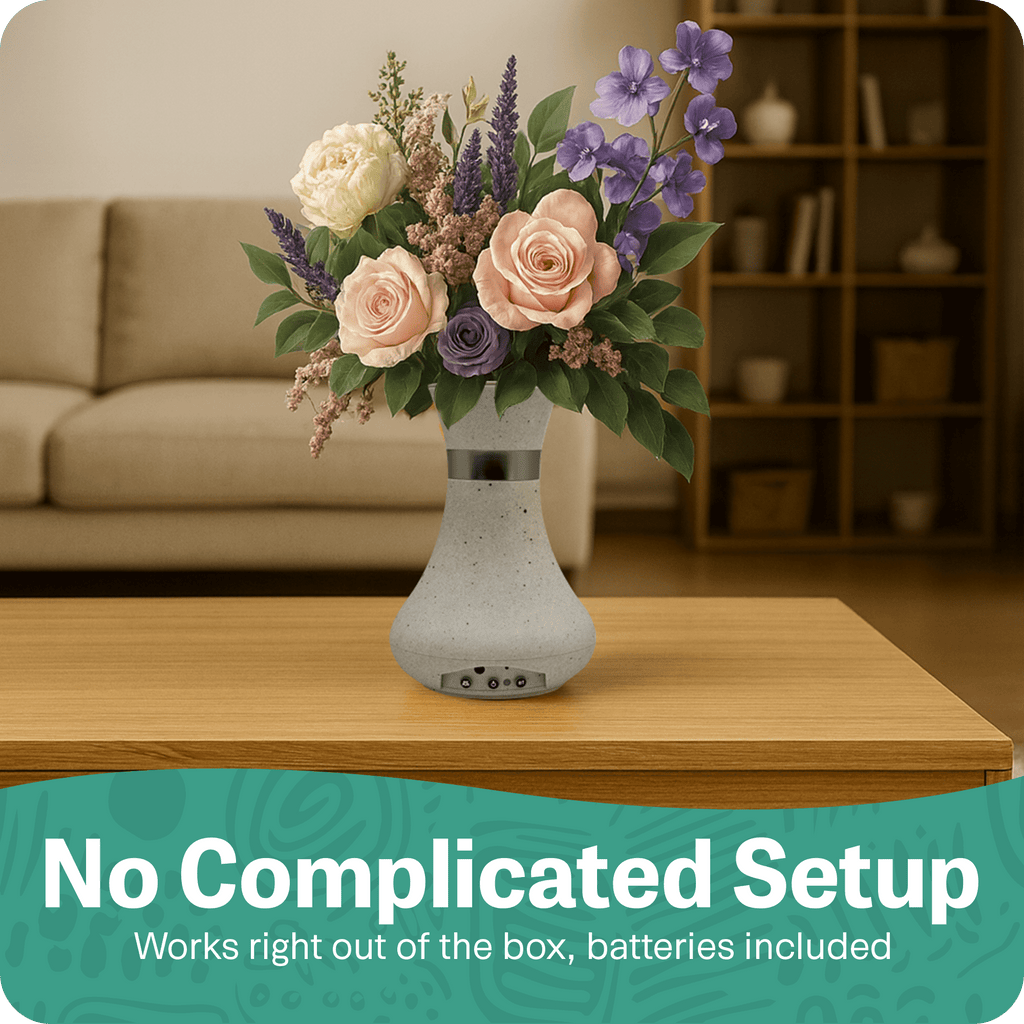 Interactive Flower Vase with Bluetooth Speaker, Voice & Touch Control