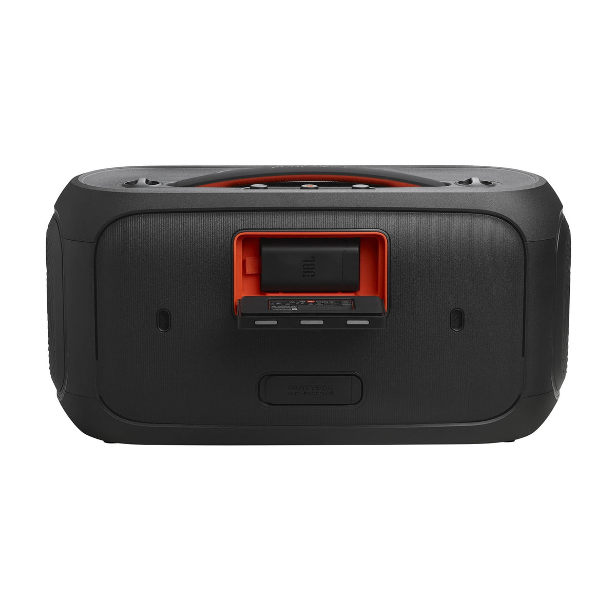 JBL PartyBox On-The-Go 2 - Portable party speaker with one wireless digital mic, handle and a shoulder strap, Dynamic lightshow, Up to 15 hours playtime, Splash proof & Auracast™ (Black)