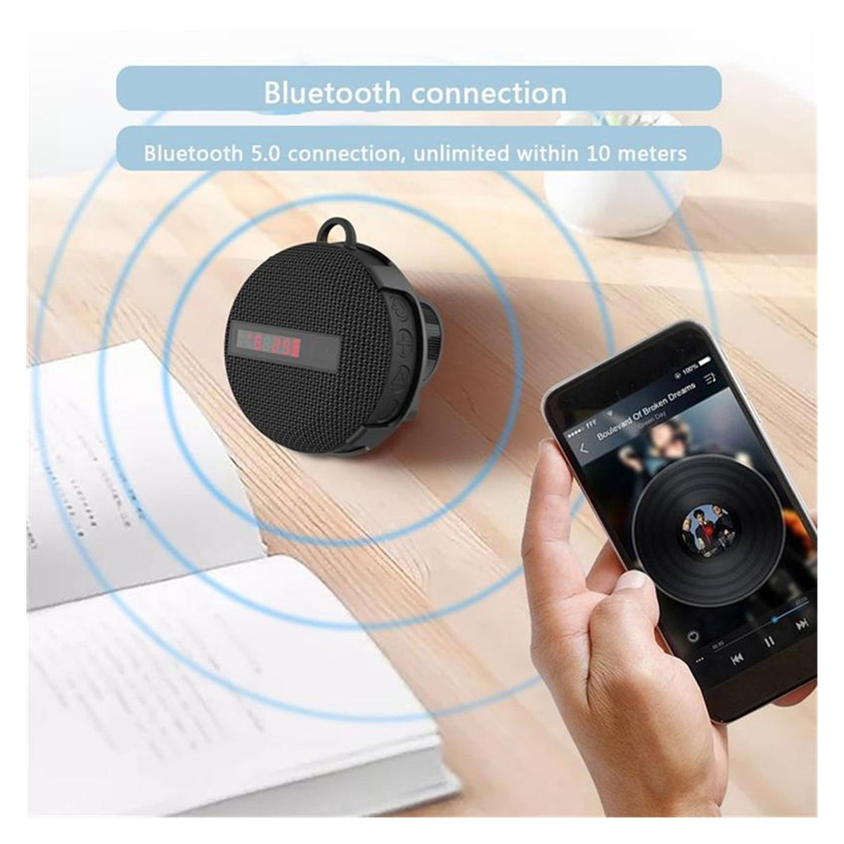 Portable Bluetooth Speaker For Motorcycle Wireless Bicycle Speaker With Loud Sound Bluetooth 5.0 IP65 Waterproof Outdoor Speaker ,Bike Audio