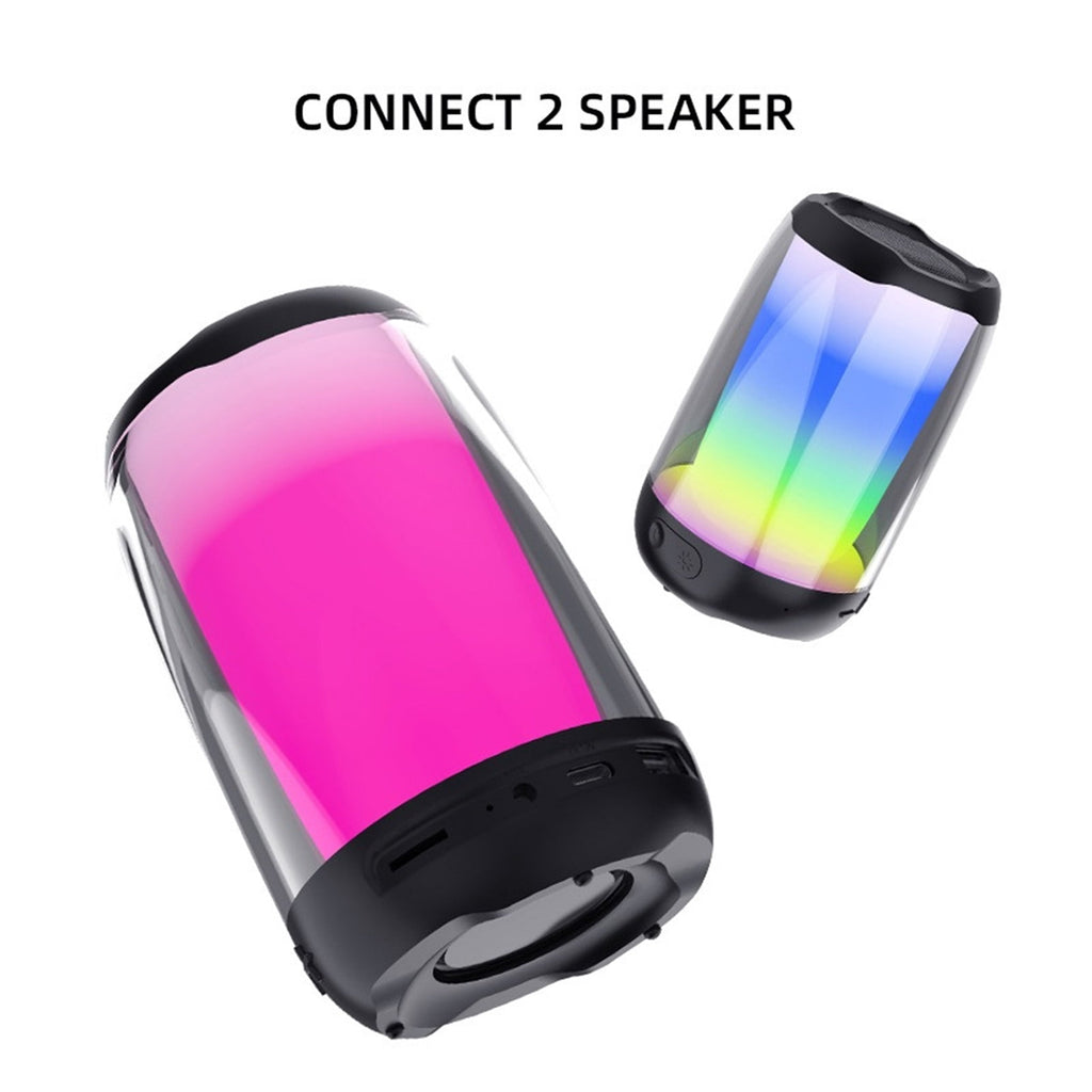 LED Light Speaker Portable Bluetooth Outdoor Loundspeaker Subwoofer FM Radio Sound Dazzling Lights Desktop Card Subwoofer ,Bike Audio