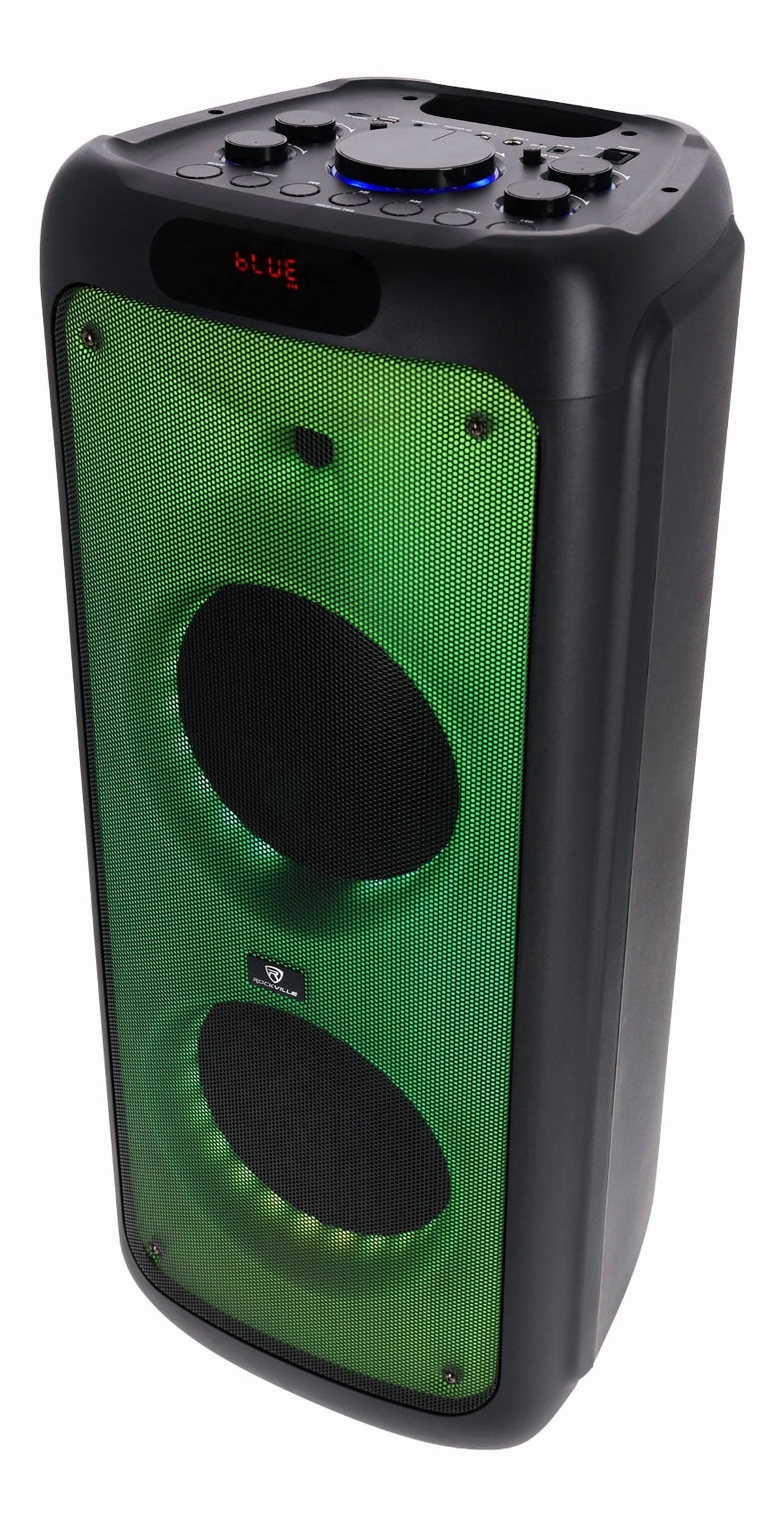 Rockville BASS PARTY 10 Dual 10 inch Portable Battery LED Party Bluetooth Speaker