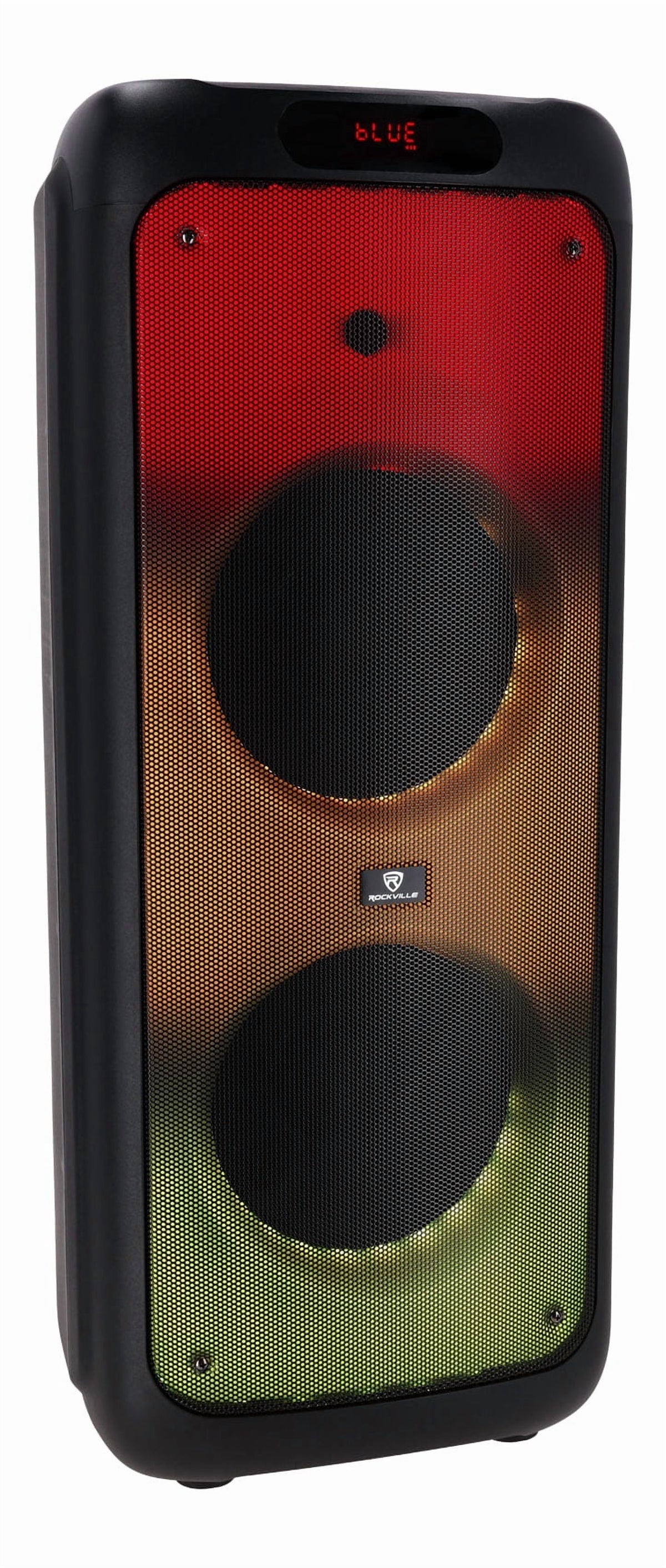 Rockville BASS PARTY 10 Dual 10 inch Portable Battery LED Party Bluetooth Speaker