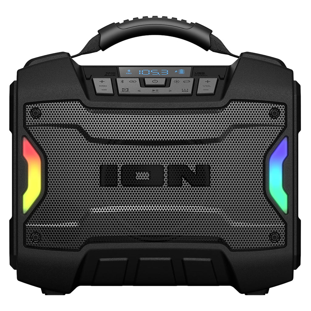 ION Audio Tailgater TD Rugged Bluetooth Portable Speaker, IPX5 Water-Resistant, 1 Speaker, Black