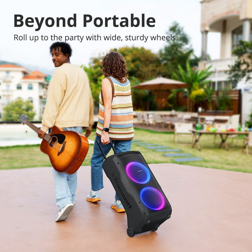Tronsmar Portable Party Speaker, 270° Soundstage, 240W, 20H Battery, Karaoke Mic & Guitar Input, for Home, Party Tronsmart Halo 300 Black