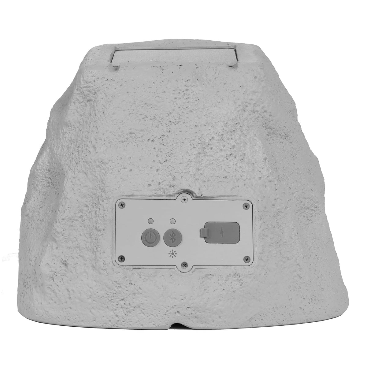 ION Glow Stone Link Solar Bluetooth Multi-Sync 10-Watt-Peak Outdoor Rock Speaker with LED Lights
