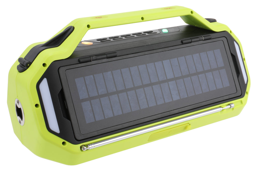 Altec Lansing IMT7012 StormChaser 10 Hours Playtime IPX5 Water Resistant LED Lights Portable Wireless Bluetooth Emergency Weather AM/FM Radio Speaker