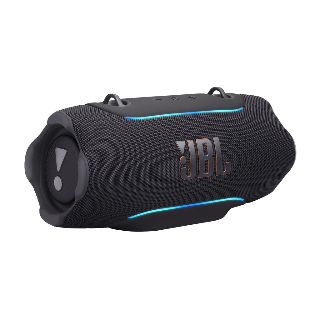 JBL Xtreme 5 - Portable waterproof speaker with massive legendary JBL sound, ambient edge lighting, and a convenient shoulder strap - Black