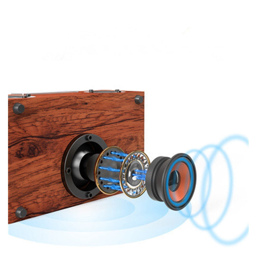 High Power Bass Bluetooth Speaker Portable Wooden Wireless Speaker Stereo Outdoor Subwoofer TWS Function ,Easy to Install