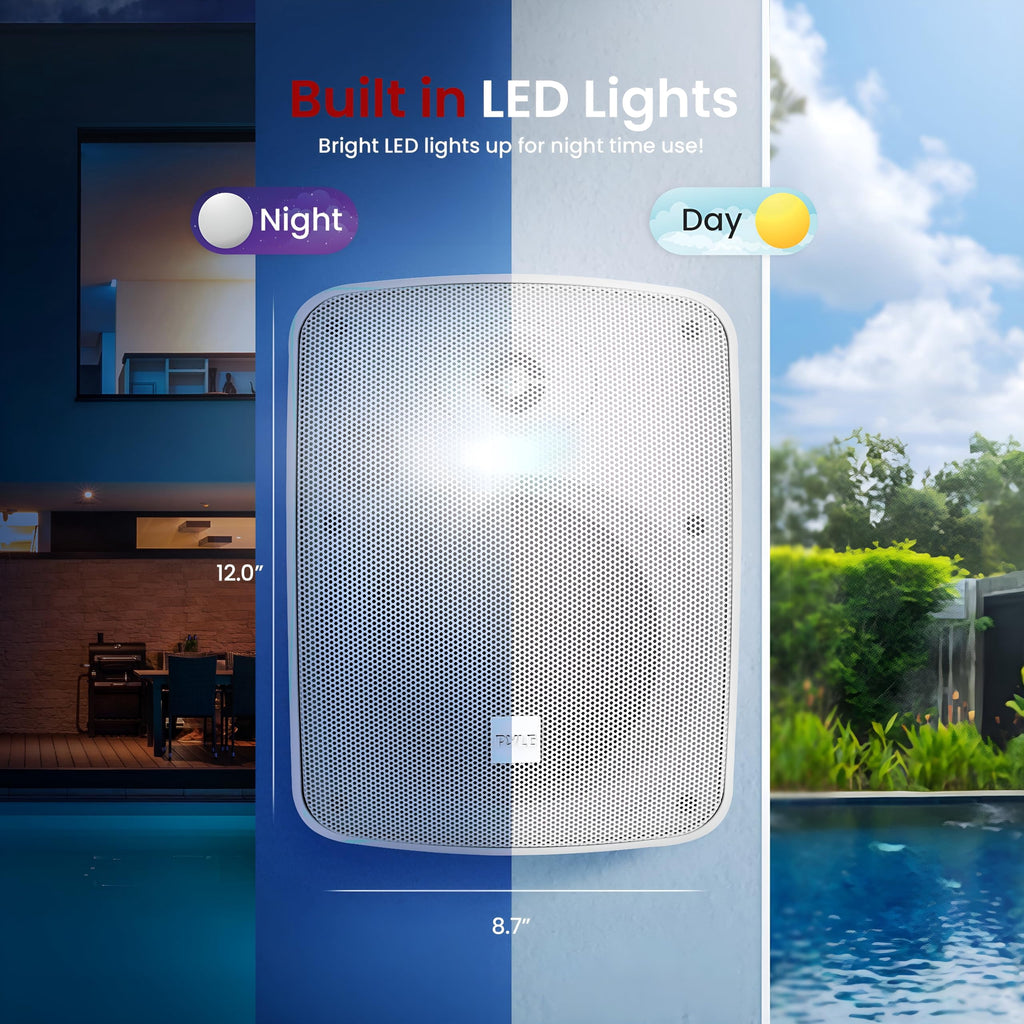 PYLE PDWR54BTW - Waterproof & Bluetooth 5.25'' Indoor / Outdoor Speaker System, 600 Watt, White