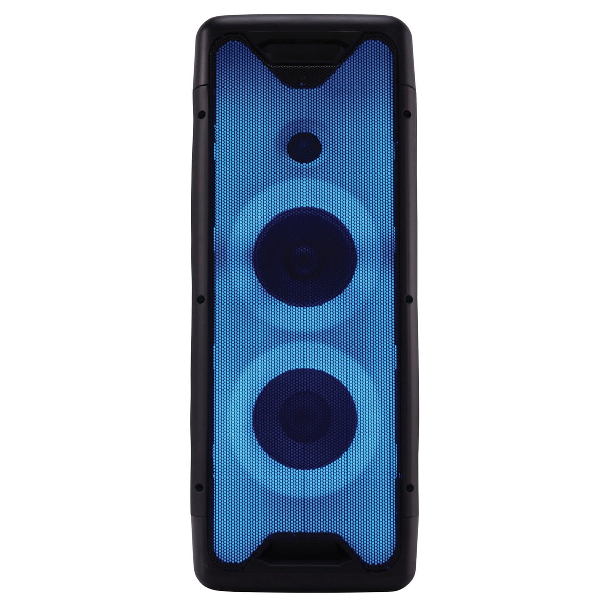 Gemini GLS Series Portable Bluetooth Dual-Woofer Speaker System with LED Lights, Microphone, and Remote, True Wireless, Black, GLS-550