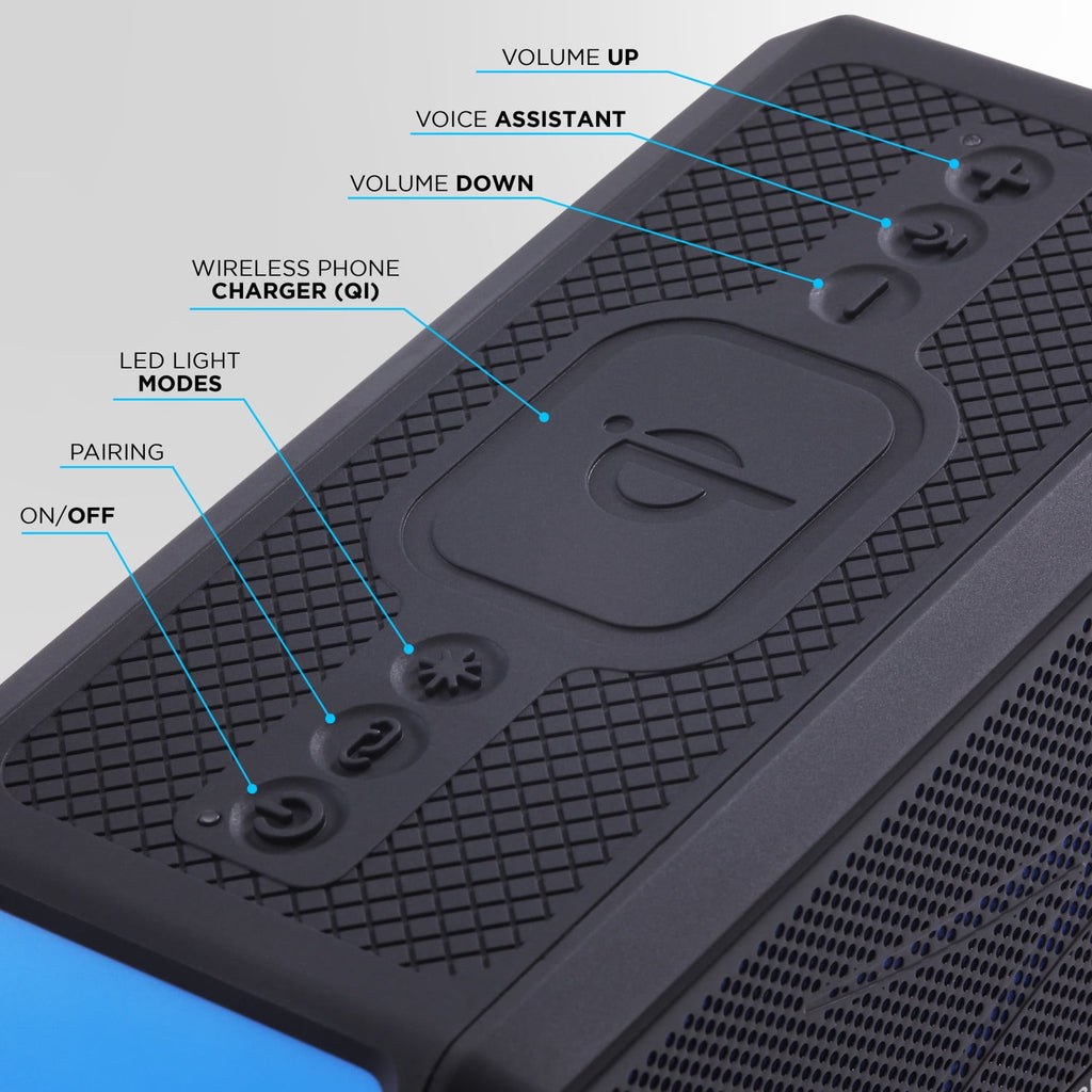 Altec Lansing Hydra Blast 2.0 LED Lighting Floatable Waterproof Wireless Magnetic Bluetooth Portable Speaker