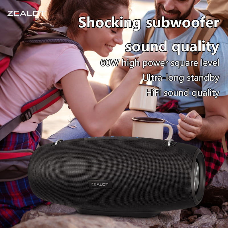 ZEALOT Bluetooth Speaker, Speakers Bluetooth Wireless Loud,75W Waterproof Portable Speaker with 14400MAh Battery,20H Play, Outdoor Wireless Speaker