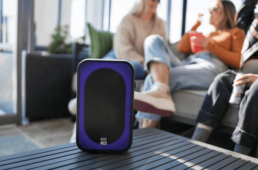 Altec Lansing Shockwave Portable Bluetooth Wireless Party Speaker with LED Lights, Black, IMT7000-BLK