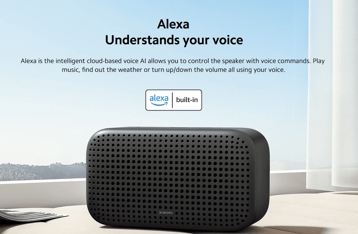 XIAOMI Smart Speaker Lite Bluetooth & WiFi Compatible with Alexa Spotify Connect AirPlay 2 1.75" Full-Range Speaker
