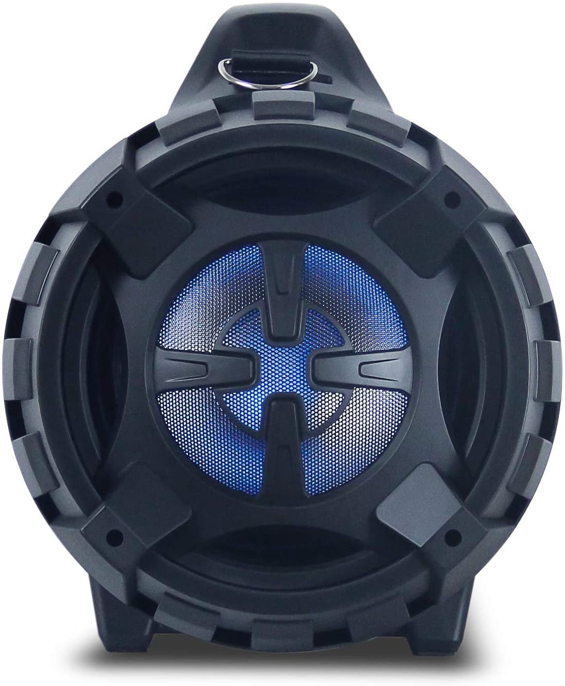 Wireless Portable Boom Box Stereo High Performance Bluetooth Speaker , NFC, USB Recording, Rechargeable Battery, LED Lights, AUX Input, FM Radio, MP3 System, Mic/Guitar Input w. Strap