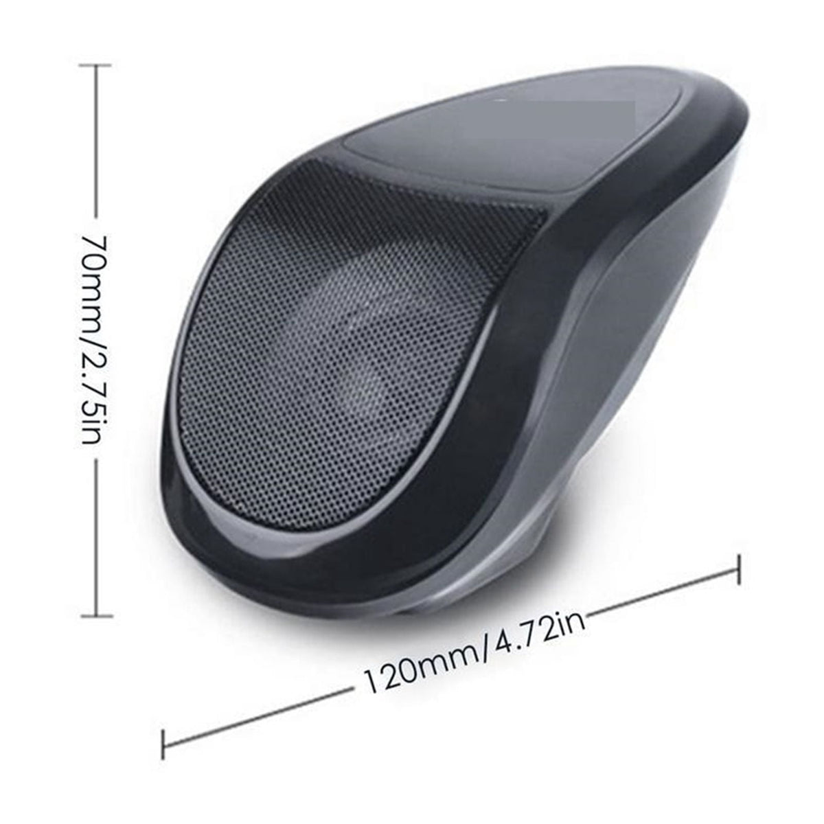 Blissphere Waterproof Motorcycle Bluetooth Speaker Set with LED Light and Mounting Clip