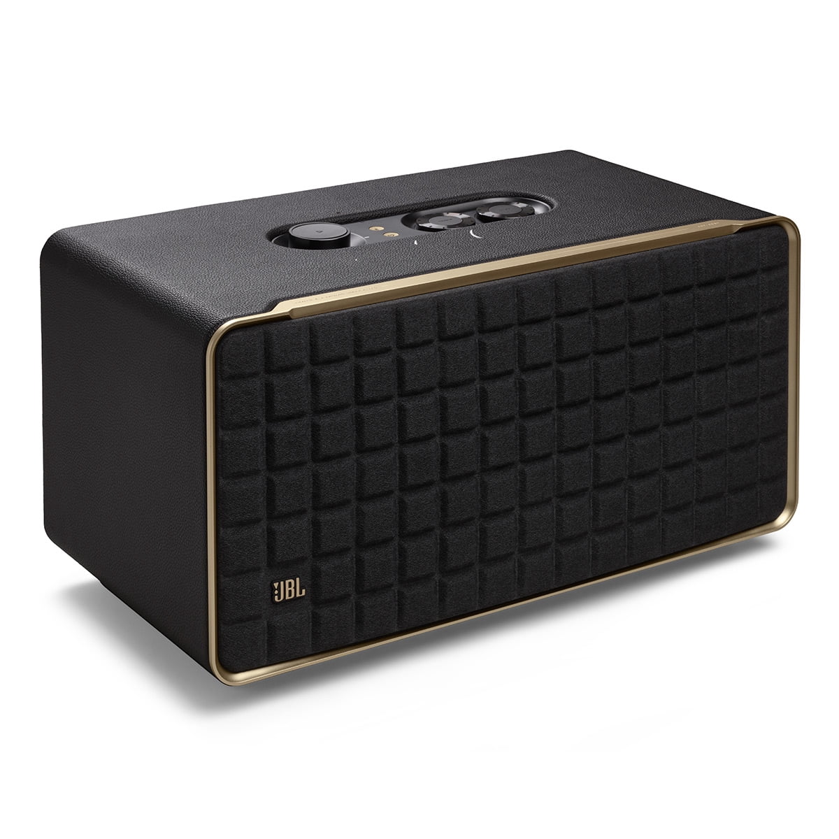 JBL Authentics 300 - Portable smart home speaker with Wi-Fi, Bluetooth and voice assistants with retro design. - Black