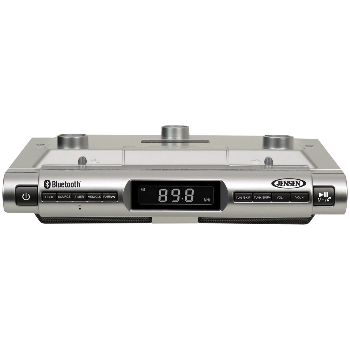 Jensen SMPS-628 Under-Cabinet Universal Bluetooth Music System, Includes 40 AAA Batteries