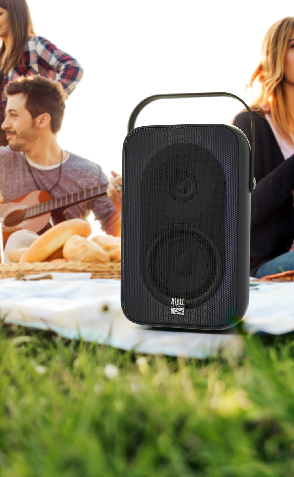 Altec Lansing Shockwave Portable Bluetooth Wireless Party Speaker with LED Lights, Black, IMT7000-BLK