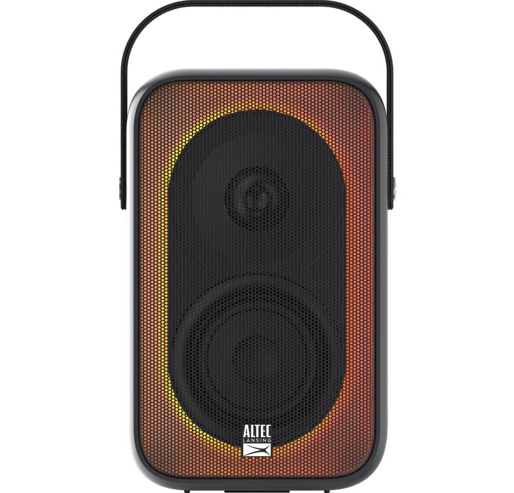 Altec Lansing Shockwave Portable Bluetooth Wireless Party Speaker with LED Lights, Black, IMT7000-BLK