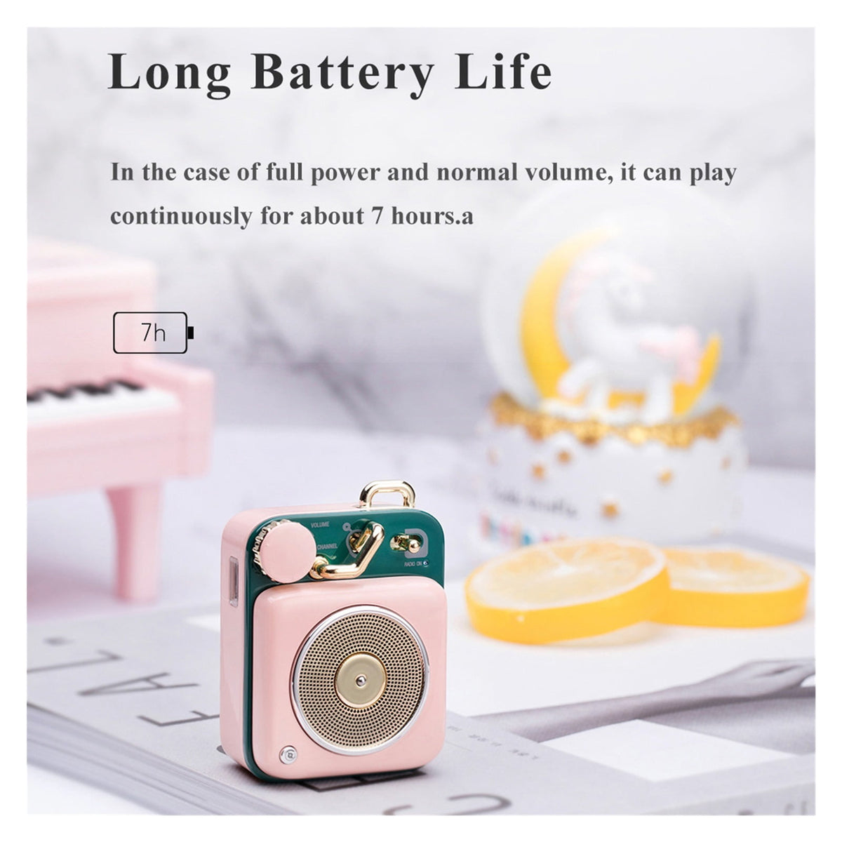 Button Mini Bluetooth Speaker Cute Creative Birthday Present Retro Gift Small Metal Art Wireless ,Bike Audio