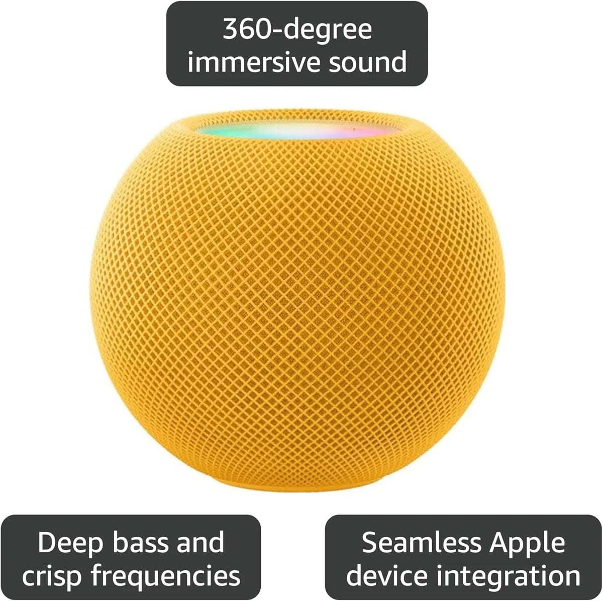 Restored Apple HomePod mini Smart Speaker - Yellow MJ2E3LL/A