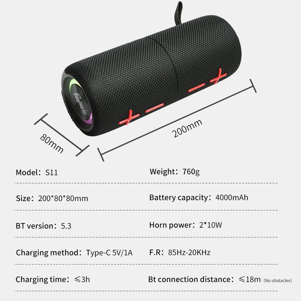 2 in 1 Magnetic Split Bluetooth Speaker, 20W Waterproof Dual Splittable Wireless Stereo with 24H Playtime, True Wireless Pairing for Home