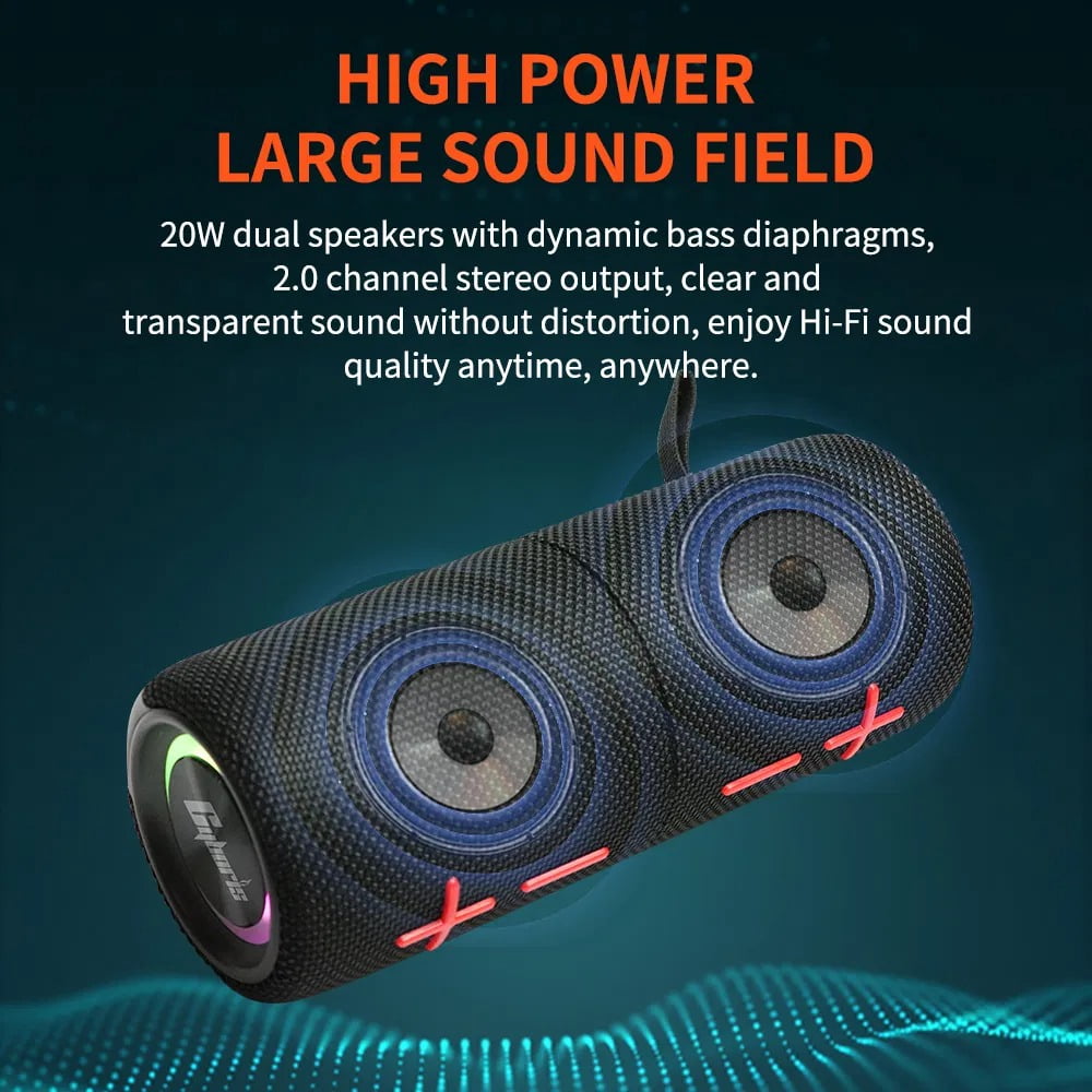 2 in 1 Magnetic Split Bluetooth Speaker, 20W Waterproof Dual Splittable Wireless Stereo with 24H Playtime, True Wireless Pairing for Home