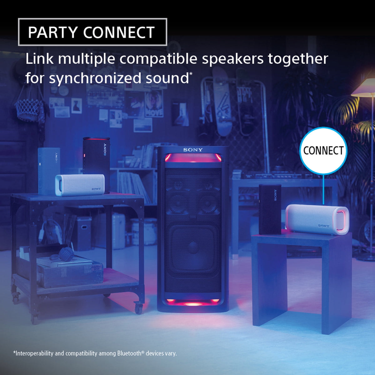 Sony ULT FIELD 3 Wireless Portable Bluetooth Speaker, IP67 Waterproof, Dustproof, Rustproof, and Shockproof Black