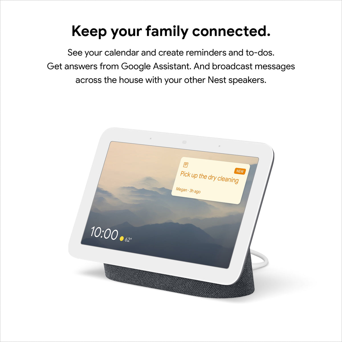 Google Nest Hub 2nd Gen - Smart Home Display with Google Assistant - Sand