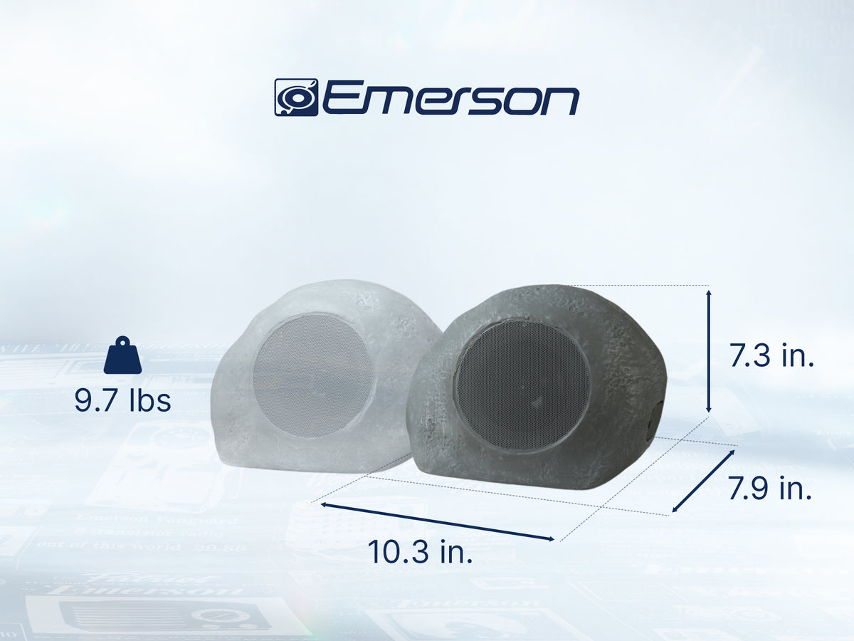 Emerson ERS-2000 Mini Pebbles Dual Bluetooth Rock Speakers