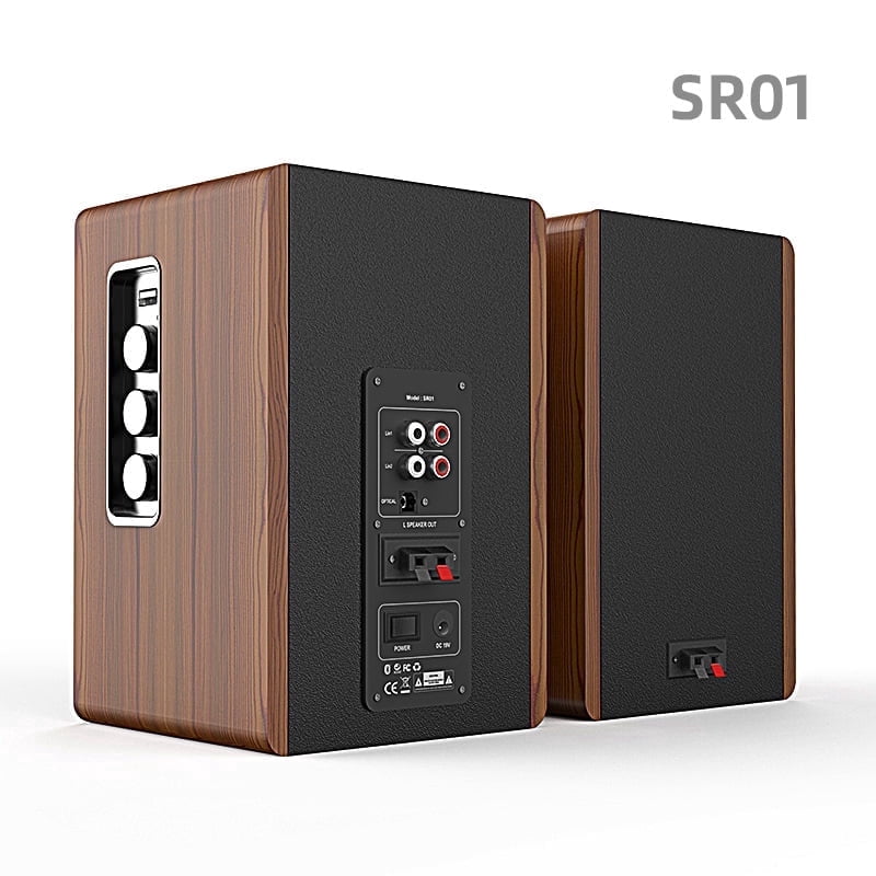 80W Powered Bluetooth Bookshelf Speakers, Record Player Speakers with 4 Inch Woofer, Stereo Speakers with Optical/AUX Connection for Turntable/PC and TV, No Receiver or Amplifier Required
