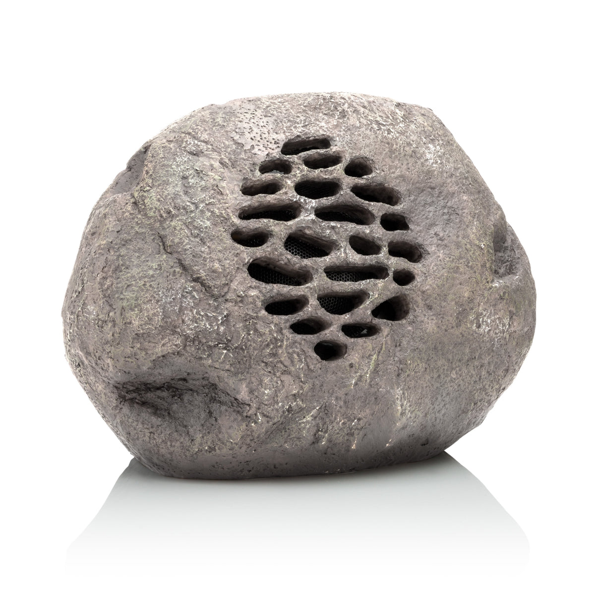 Alpine Corporation Waterproof Bluetooth Solar-Powered Outdoor Wireless Rock Speakers, Set of 2