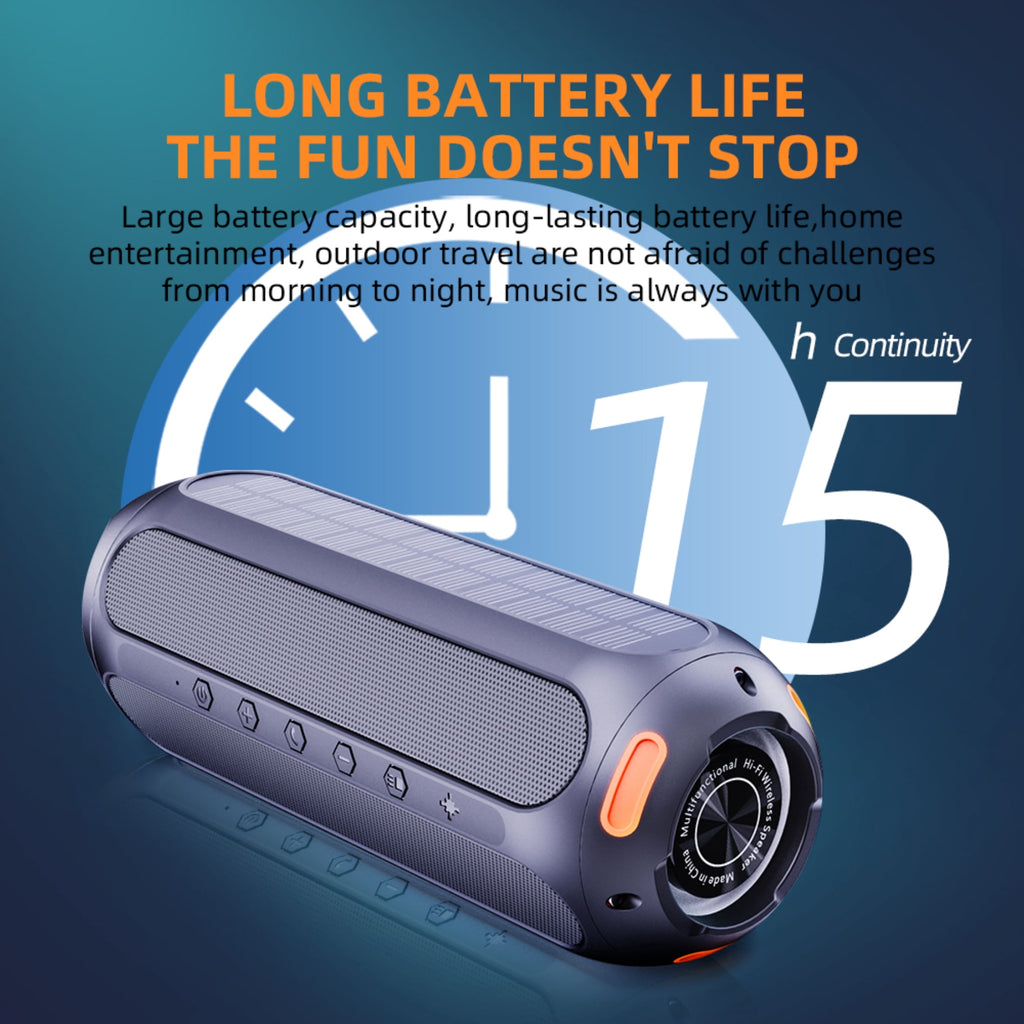 DCOWO Magnetic Bluetooth Speaker Golf Speaker with Solar Charging 15H Playtime, 7 Colorful Flashing Lights IPX6 Waterproof Outdoor Portable Wireless for Golf Cart Gifts Hiking Camping