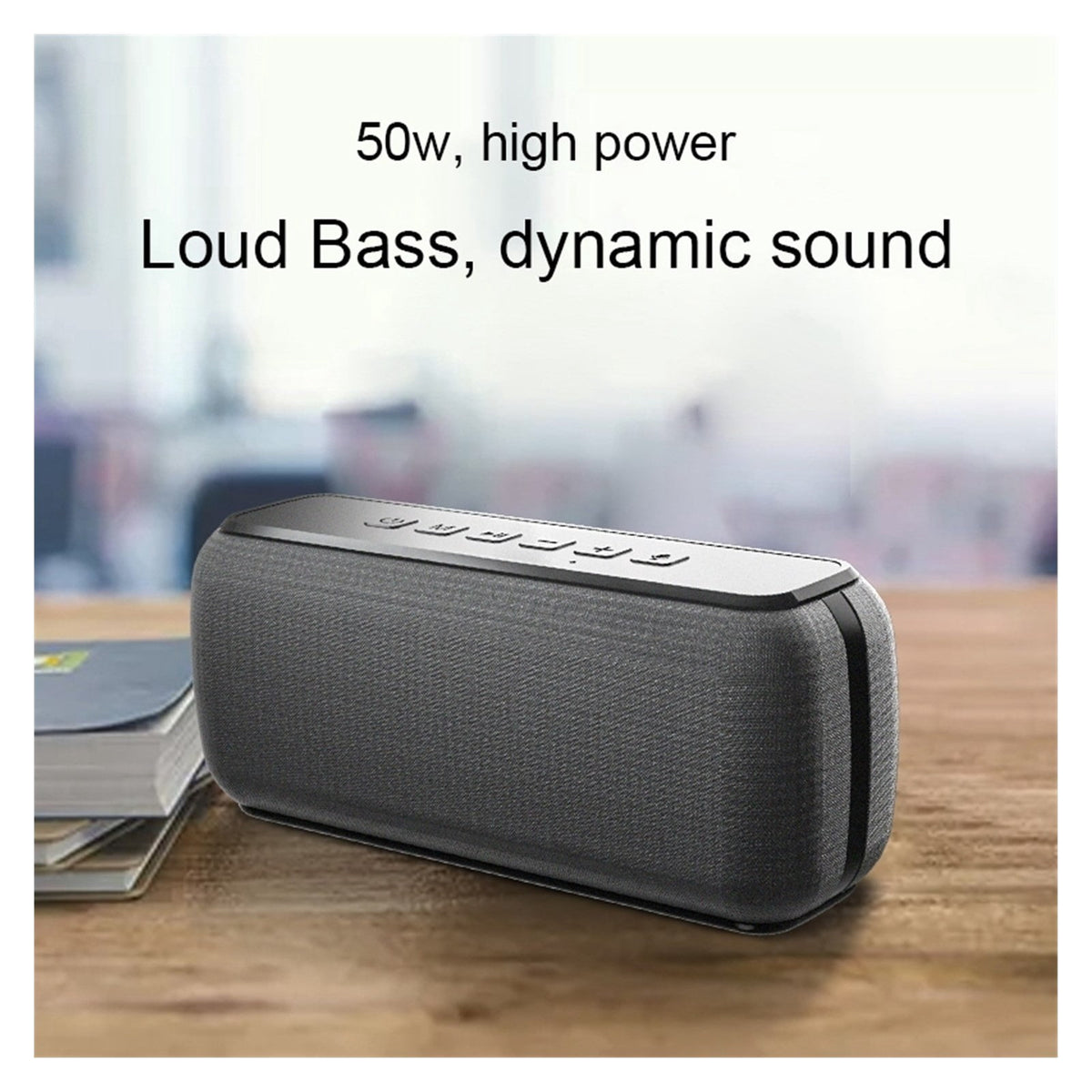 50W High Power Bluetooth Speaker Subwoofer Outdoor Waterproof Speaker Portable Home Computer Audio ,Easy to Install