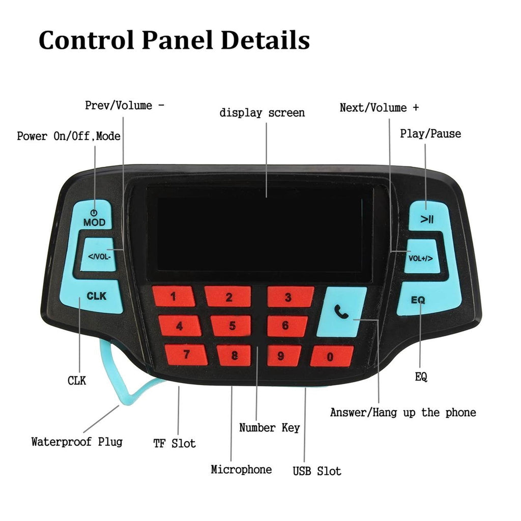 Bluetooth Motorcycle Studio Au-dio Sound System Speakers FM Radio MP3 Music Player Scooter ATV Remote Control Alarm Speaker ,Quality Sound