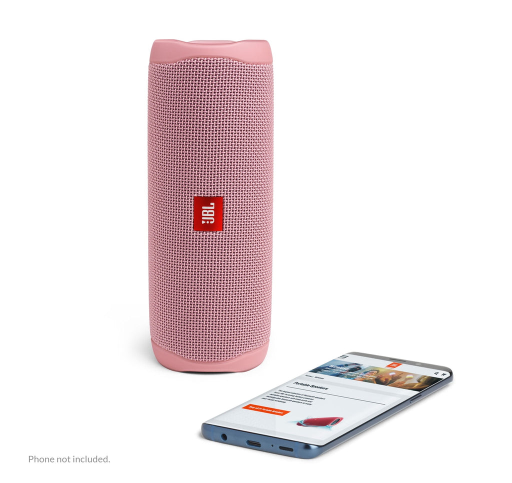 JBL Flip 5 Waterproof Wireless Bluetooth Portable Speaker, USB Cable, Pink, JBLFLIP5PINKAM-PR, 2 Count